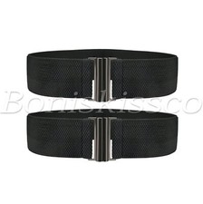 2pcs Women's Adjustable Elastic Belt Strap Waistband Stretch Cinch Cummerband