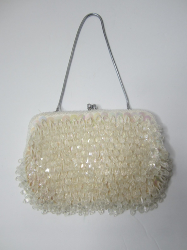 Vintage 1950's Art Deco Richere Bag By Walborg Crystal & Sequin Purse Handbag - Picture 2 of 8