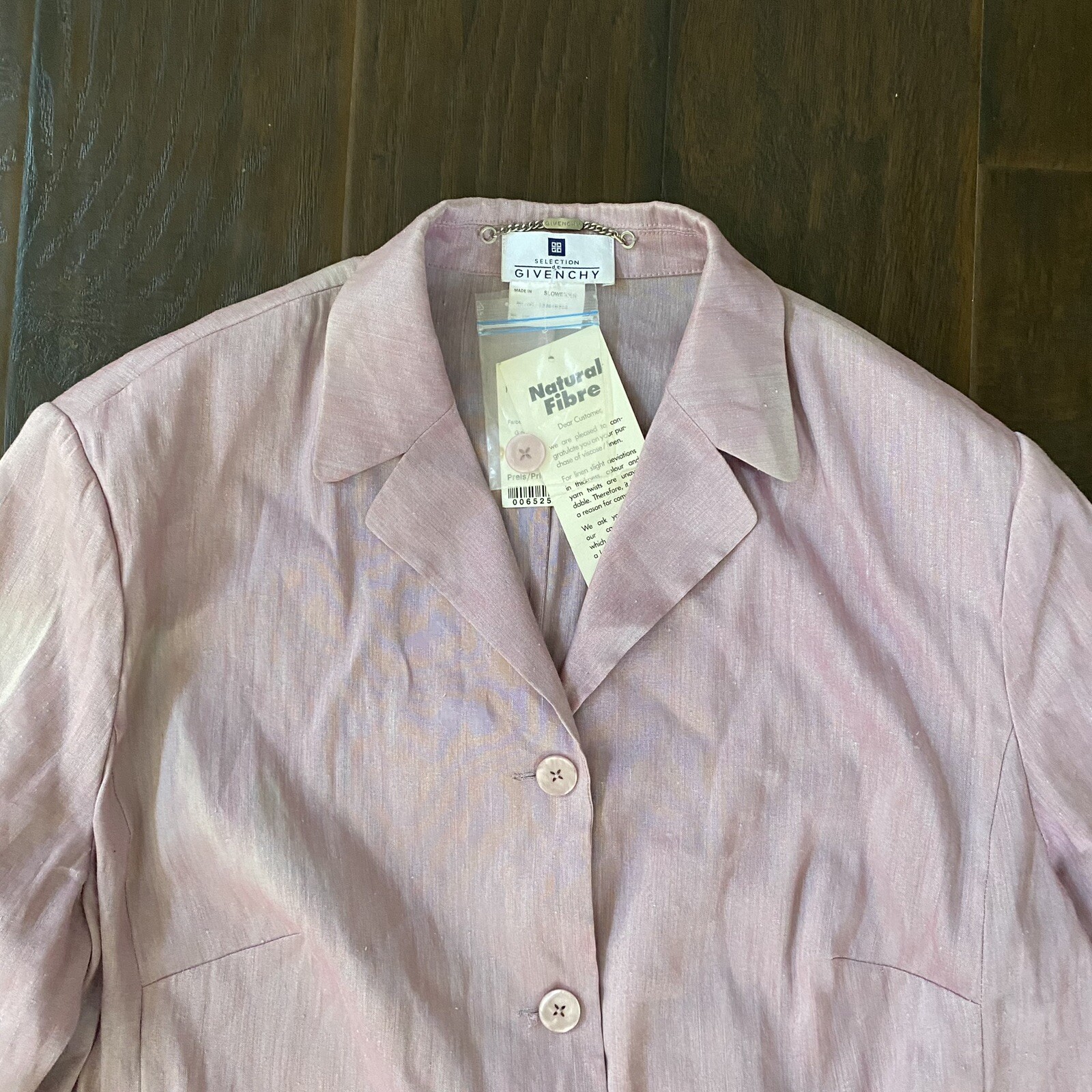 NWT Givenchy Women's Pink Lightweight Coat Button Down Natural Fibre Size 20W image 2