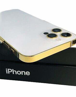 Custom 24k Gold Plated Apple Iphone 13 Pro Max 512 Gb Silver Unlocked Ebay