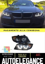 Fari Xenon D1S Angel Eyes per BMW E90 E91 2005-2008 nero sinistro destro