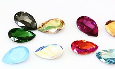 Superior PRIMERO 4327 Pear Fancy Stone Crystals Rhinestones 30mm Many Colors