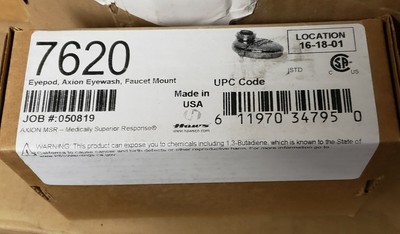 Haws 7620 Axion Eyepod Faucet Mounted Eyewash Eye Wash Station New