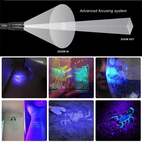 Super Bright LED UV Flashlight Torch Ultra Violet 395nm Blacklight Light Lamp US - Picture 13 of 18
