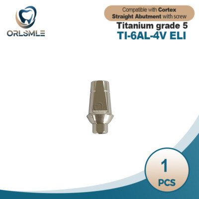 1pcs Cortex compatible esthetic titanium straight abutment platform D4.8 D5.5