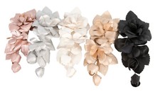 Fascinadores de flores de cuero largos de 17 cm para hacer sombreros hágalo usted mismo artesanía sombrerería - vendedor como nuevo