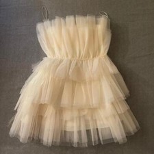 NWT Bridal Strapless Layered Tulle Wedding / Party Dress - small