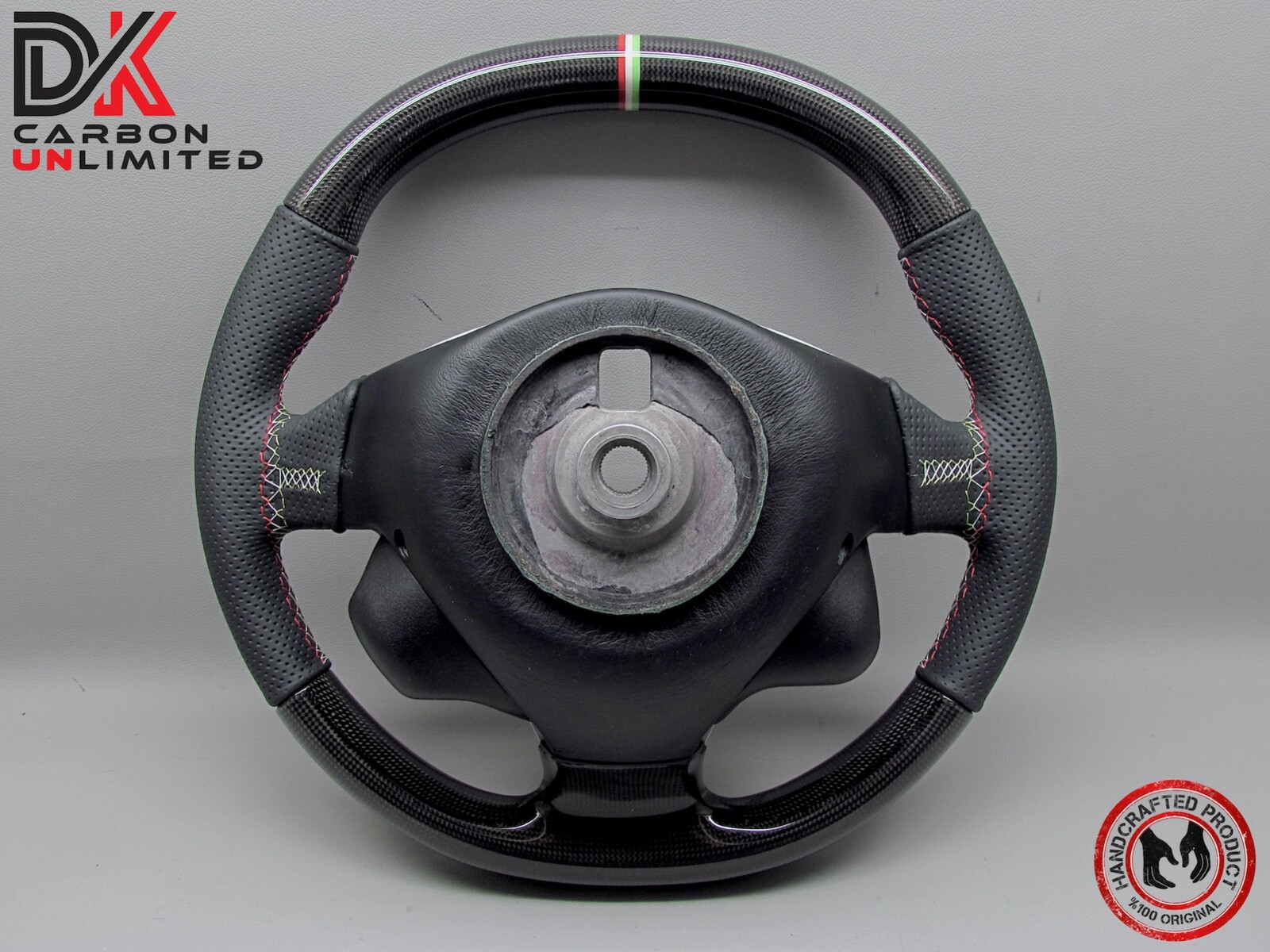 Ferrari F430 Spider Coupe Italian Ring Perforated Thick Carbon Steering Wheel