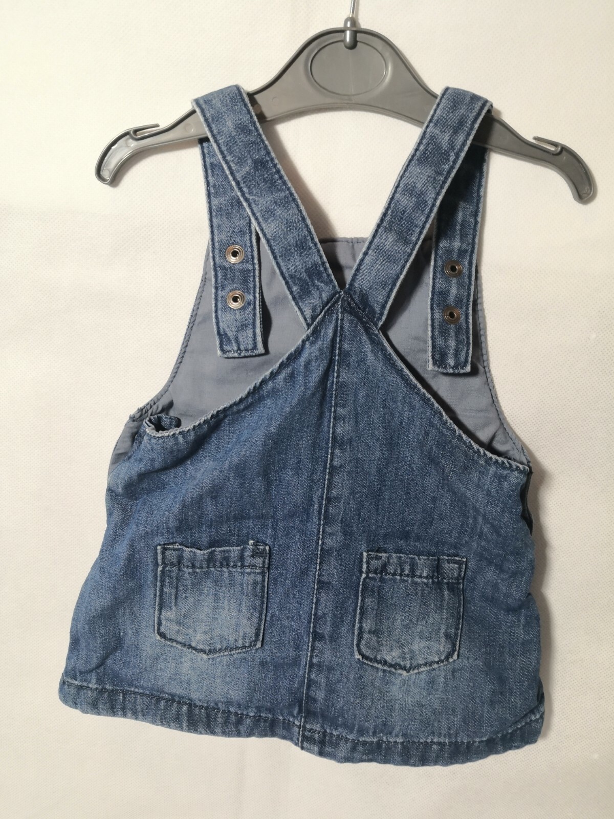 Denim Girls Fu0026F Bunny Dungaree Dress 3-6 Months | eBay