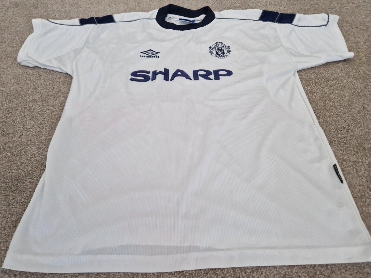 VINTAGE MANCHESTER UNITED 1999-2000 XL MENS THIRD FOOTBALL SHIRT