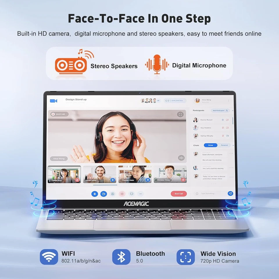 Portátil ACEMAGIC 15,6"" FHD Intel Celeron N-95 16 GB 512 GB SSD Windows 11 Foto 4 de 4
