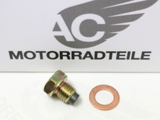 Honda Motorräder Ölablaßschraube Öl Ablass Schraube Magnet + Dichtring M12 x 1,5