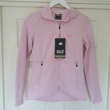 Bnwt Jack Wolfskin Kiewa Nanuk Dynamic Eco Hoodie Jacket Full Zip Pink Size S