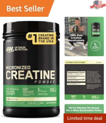 240 Servings Micronized Creatine Powder - Supports Muscle Growth & Recovery