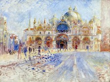 Venice Piazza San Marco by Renoir Tile Mural Kitchen Backsplash Marble Ceramic