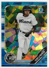 2019 Bowman Chrome Draft Sapphire JOSE DEVERS Refractor BLUE Cracked Ice #26/99