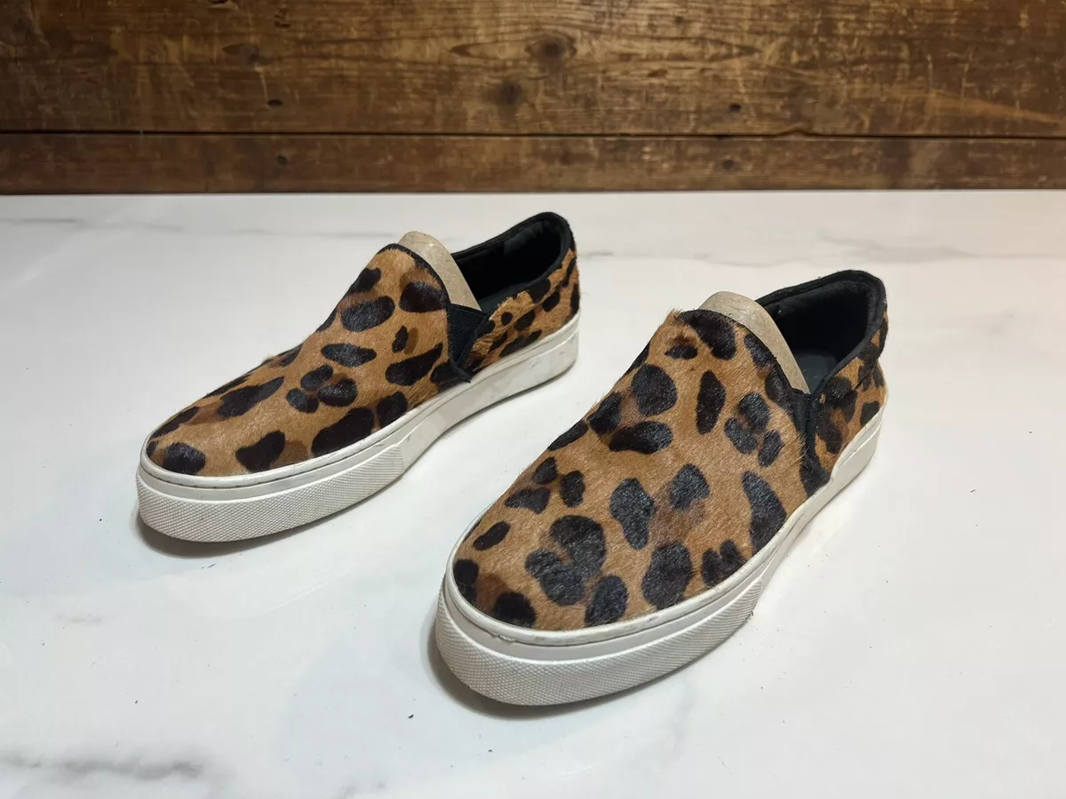 SCHUTZ Women s Cheetah Leopard Print Calf Hair Slip On Sneaker
