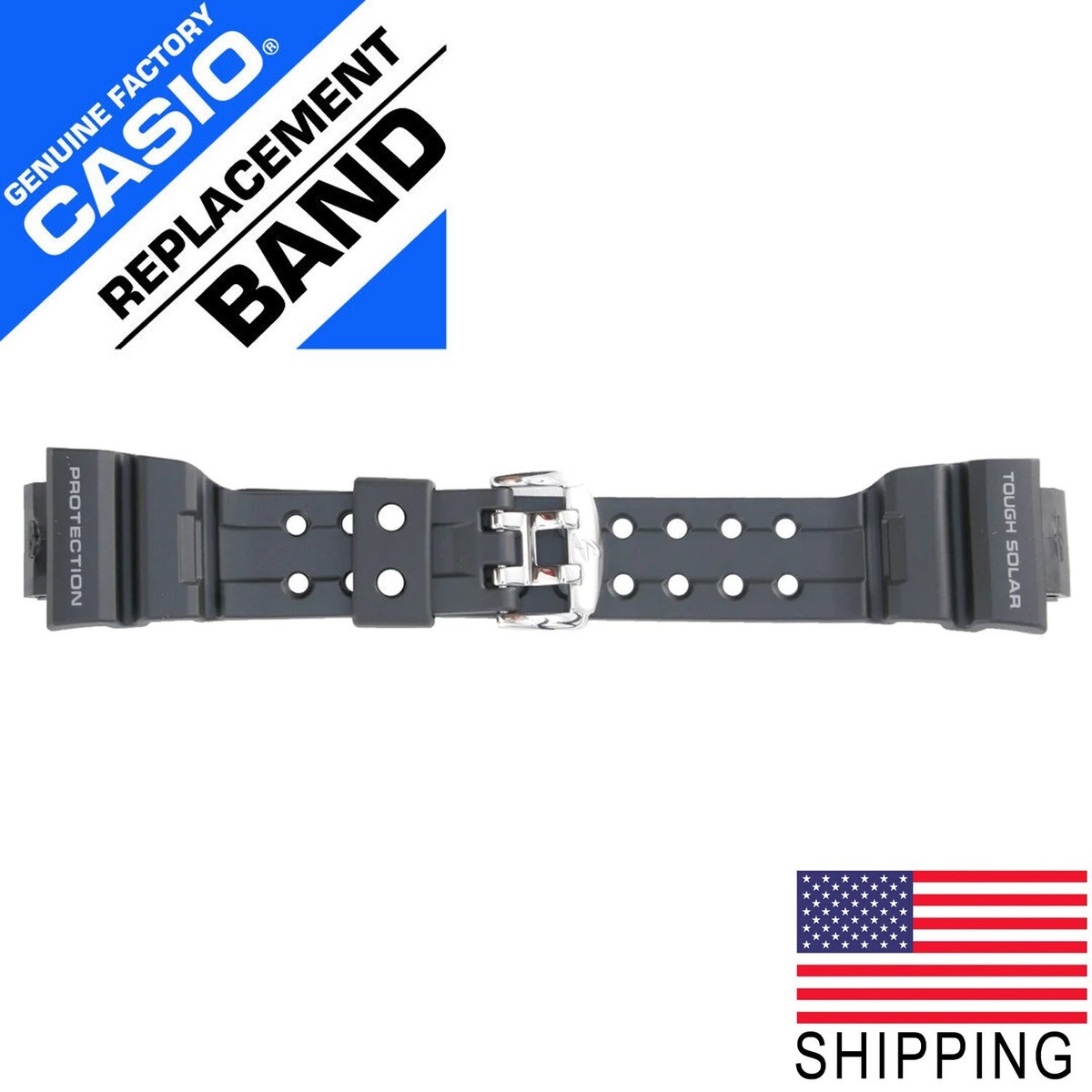 カシオ純正ベルト G-Shock Frogman GWF-1000 Casio G-Shock Frogman GF-1000 GWF-1000 GF1000 GWF1000 Black Resin