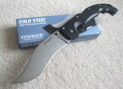 CS29AXV Cold Steel XL Voyager Vaquero AUS-10A Stonewashed Blade Griv-Ex Handles 