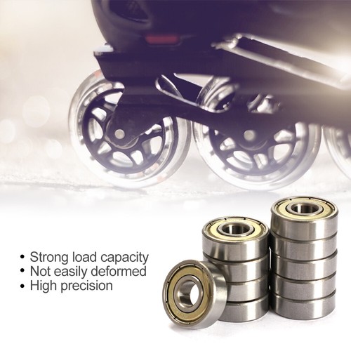 20pcs 608ZZ Ball Bearings Carbon Steel ABEC-7 Bearings for Skateboard Scooter - Picture 7 of 12