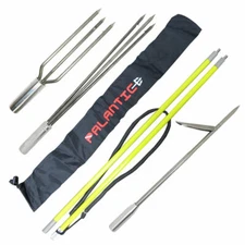 Spearfishing 5' Fiber Glass Travel 2piece Hawaiian Sling Pole Spear 3 Tips Set
