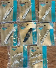 VTG Lot Of 8 Phillips Modern Classics Pearls Retro Ladies Hair Clips 1980s NOS