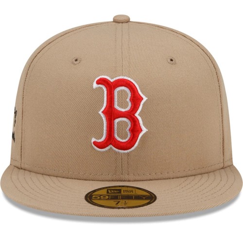 Men's Boston Red Sox New Era x Joe Freshgoods Tan Fitted Hat: Size 7 1/4 SOLDOUT - Picture 2 of 5