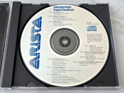 Ghostbusters Original Soundtrack CD TARGET ERA! JAPAN Arista