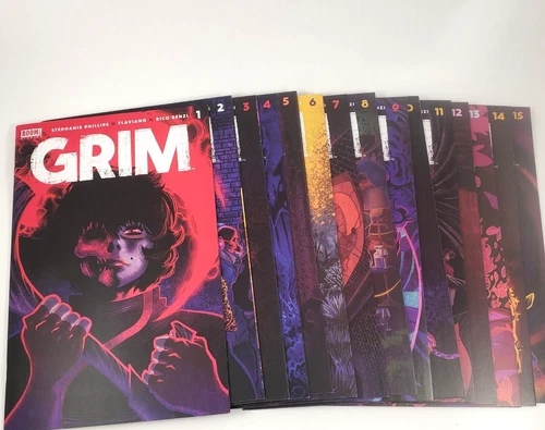"GRIM" Boom Studios Comic Book Lot of 15 #1 - #15 Stephanie Phillips NM Cond