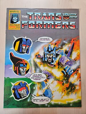 Transformers Issue 102 UK Edition February 1987 Marvel Comics Sleeved
