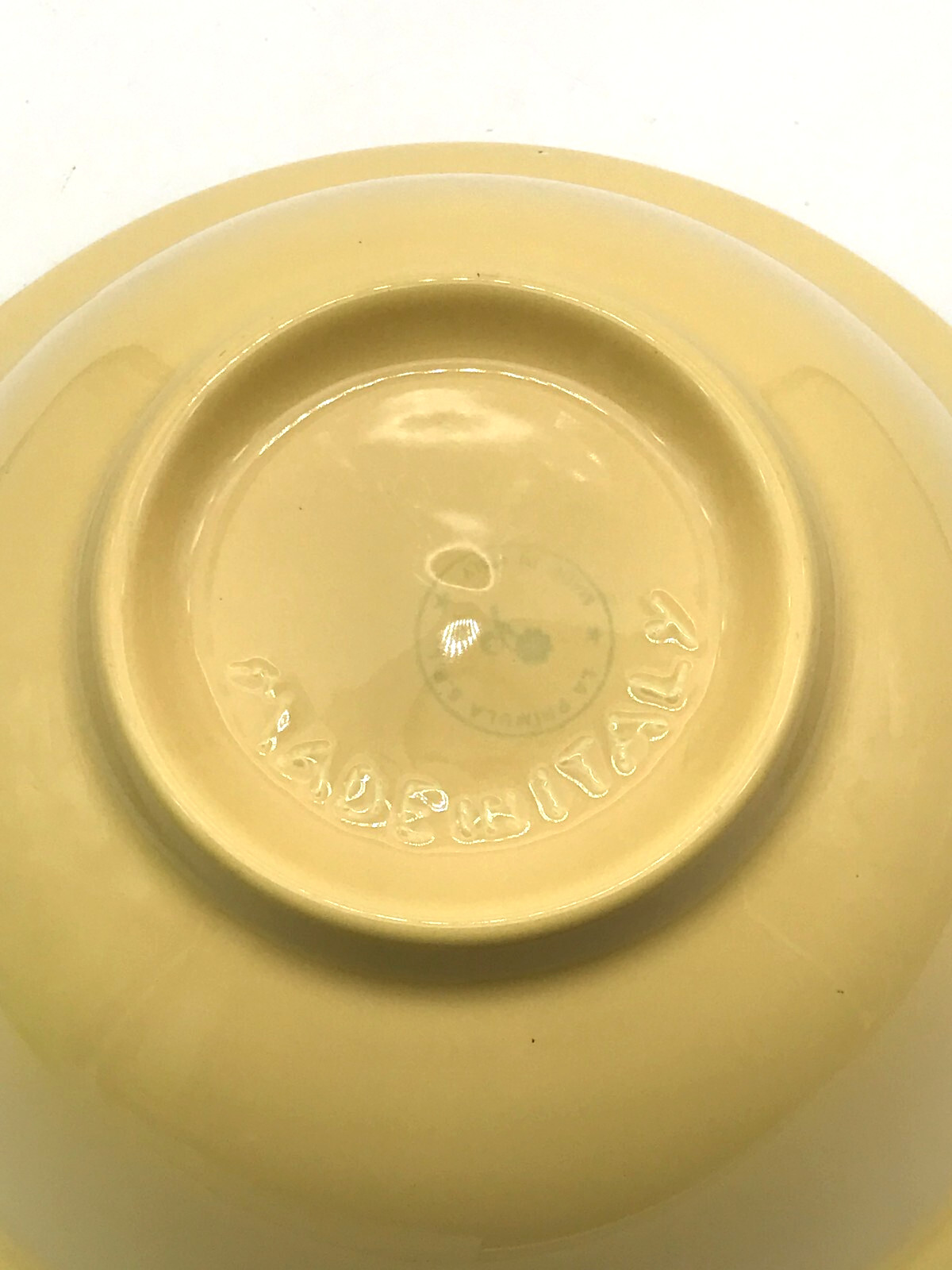 Large 12 In. Serving Pasta Salad Bowl La Primula Made in Italy Yellow