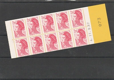 car.10 tim. 2F20 Liberté : réservé vos timbres tarif 1-8-87 avec date - Photo 1/2