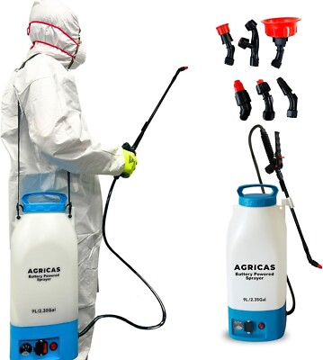 #ad AGRICAS AG2003 2.35 Gal 8L Battery Powered Sling Sprayer – Shoulder Strap $69.90