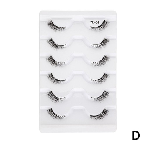 6 Half Lash Sets No Glue for A Natural Look - Transparent Stem Nude Makeup νυ ☆☆ - Picture 17 of 26