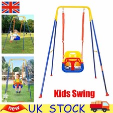 3-In-1 Swing Seat Set Outdoor Adjustable Height Detachable for Toddler Kids Home