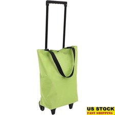 Collapsible Shopping Cart W/ Wheels Foldable Grocery Utility Tote Bag Portable
