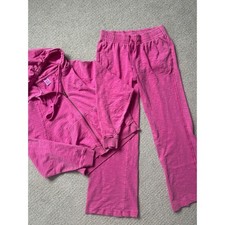 PINK Victoria's Secret Hoodie Sweatshirt  Jogger Pants Set Bright Pink Medium