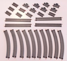 LIMA trenino elettrico anni '70 - Serie di binari)misti  curve + rettilinei (29)