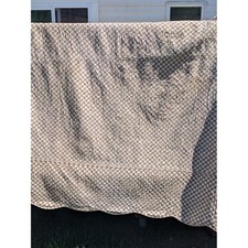 Reversible Quilted Bedspread in Cream and Brown