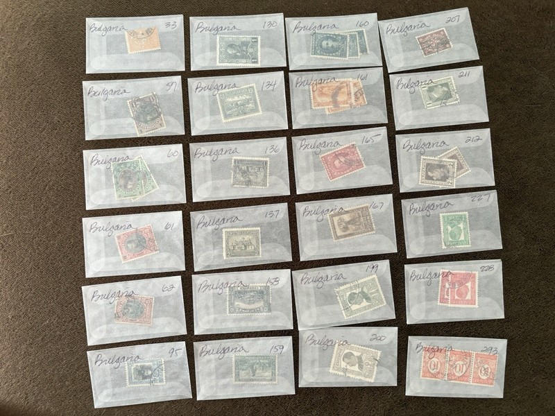 Bulgaria Stamp Lot in Glassine Envelopes, Multicolor