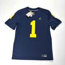 Jordan University Michigan Football Jersey 1 Sz S NWT Authentic Jumpman UM