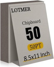 50 Pack Chipboard Sheets, 8.5 X 11 Inch 50PT Heavy Duty Chipboard Sheets