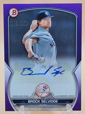 2023 Bowman Brock Selvidge Purple Paper Prospect Auto Yankees /250 #PPA-BS