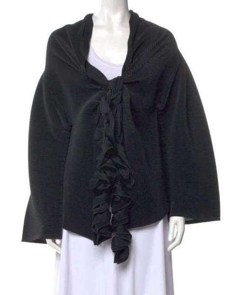 Women Issey Miyake Sweater Black Polyester 4