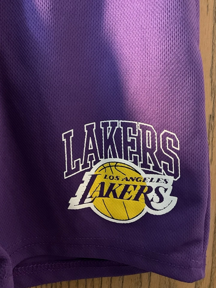 Pantalones Cortos de Baloncesto Los Angeles Lakers Púrpura NBA Talla 10-12 Juvenil Foto 2 de 4