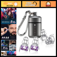 High Fidelity Concert Earplugs - Reusable Musicians Ear Protection, 24dB Filter