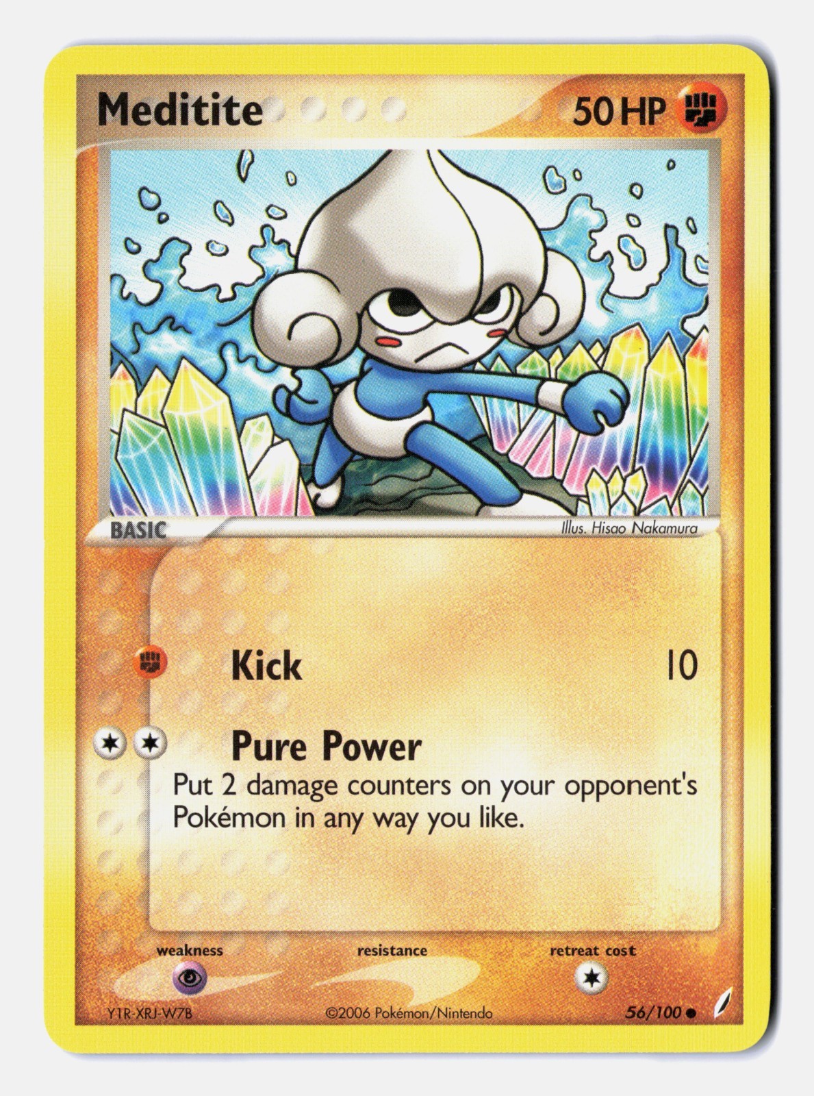Meditite - Crystal Guardians 56/100 NM Pokémon TCG Vintage