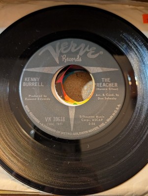 Kenny Burrell The Preacher / Burning Spear Verve 1968 VG+ 45 RPM SOUL JAZZ