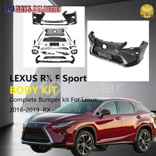 Complete Front Bumper Grille Kits Fits 2016-2019 Lexus Rx350 Rx450h F Sport