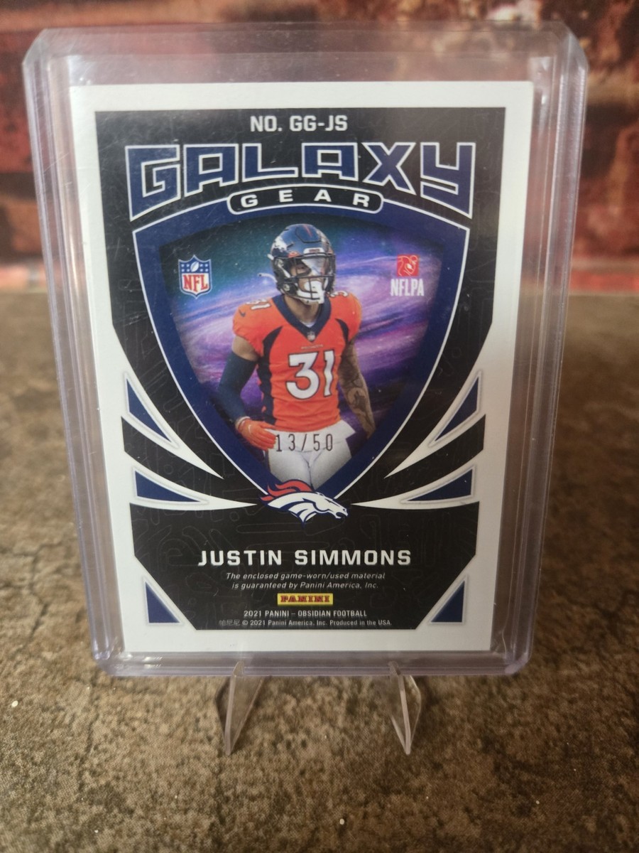 2021 Panini Obsidian - Galaxy Gear Justin Simmons #GG-JS Electric